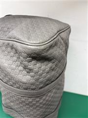 GUCCI MICROGUCCISSIMA GRAY LEATHER BOSTON BAG
